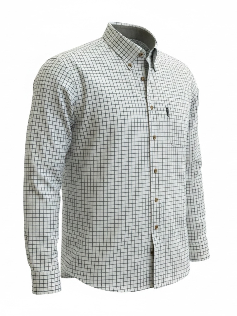 Barbour Tattersall plaid button up shirt